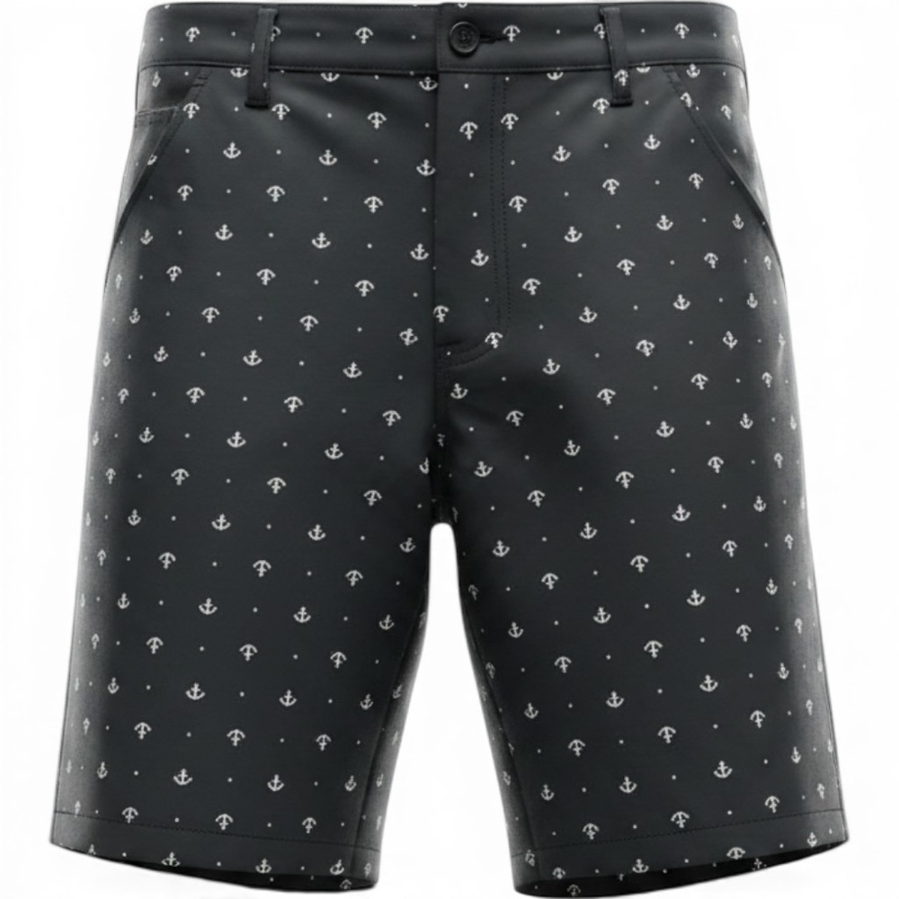 Better Unsaid Hybrid Shorts Mens 34 Navy White Anchor Stretch Excellent BUG2